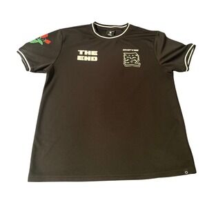 EMPYRE Soccer Jersey Rose Kanji Graphic Short Sleeve Black Shirt Men's Large